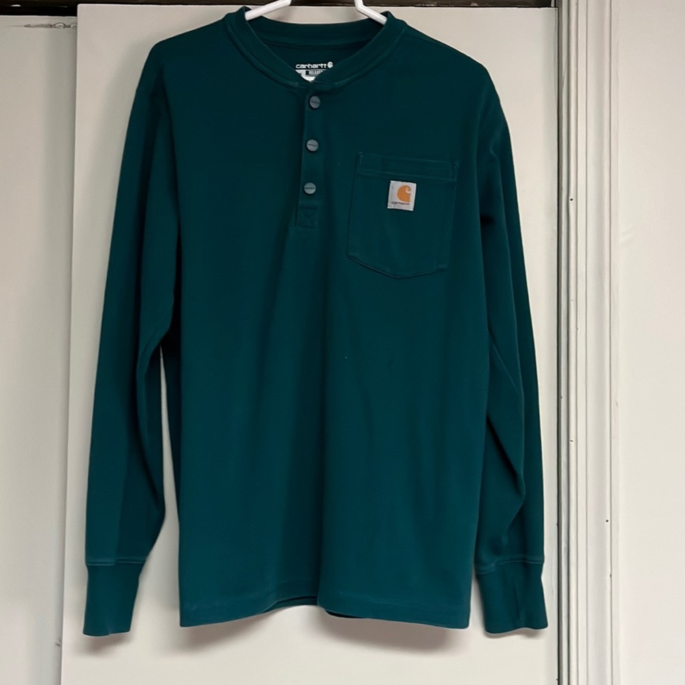 Carhartt Relaxed Fit Heavy Duty Shirt 1/4 Snap Medium